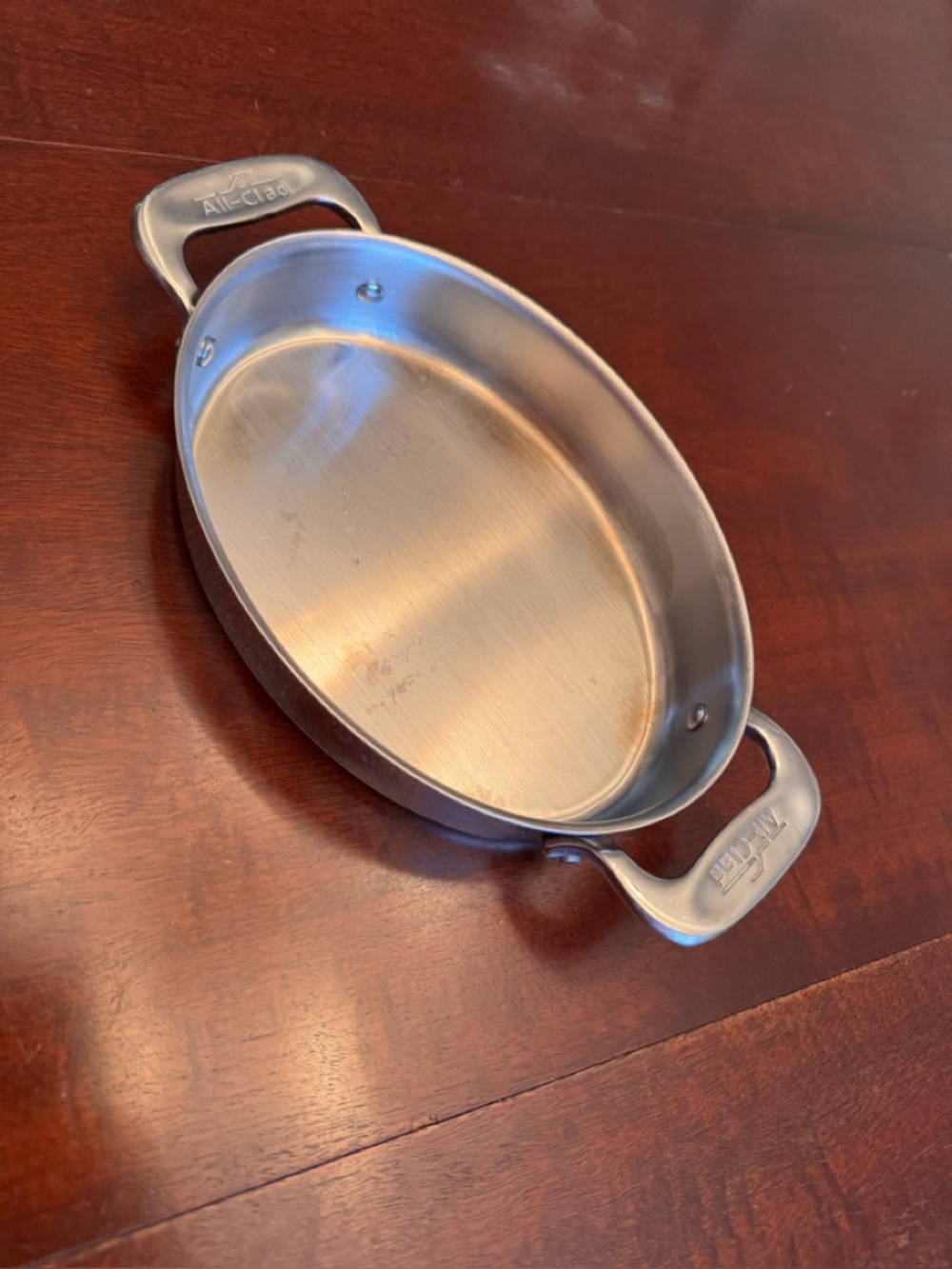 All-Clad Mini Gratin Pan Baking Dips Oven Party Entertaining .  EUC!